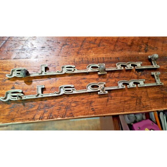 2 Vintage 10" Chevrolet Chevy Impala Name Emblem Badge 2 - Picture 4 of 6